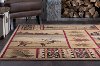 NTR6650 4x6 4 x 6 Small Brown Lodge Area Rug - Nature-6