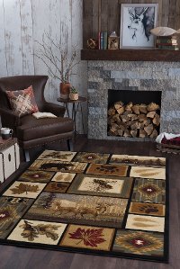 NTR66604x6 4 x 6 Small Brown Lodge Area Rug - Nature-2