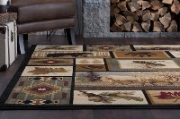 NTR66604x6 4 x 6 Small Brown Lodge Area Rug - Nature-6