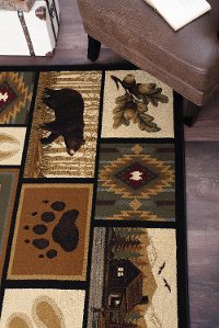 NTR66604x6 4 x 6 Small Brown Lodge Area Rug - Nature-7