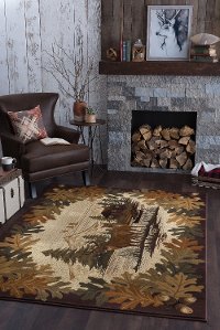 NTR66704x6 4 x 6 Small Brown Lodge Area Rug - Nature-2