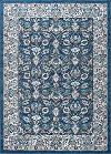 KNS1007 8x11 8 x 10 Large Navy, Gray, and Aqua Area Rug - Kensington