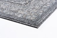 KNS1009 3x8 Charcoal, Gray, and Ivory 7 Foot Runner Rug - Kensington