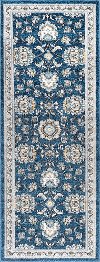 KNS1107 3x8 Navy Blue 7 Foot Runner Rug - Kensington