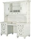 Antique White Office Desk and Hutch - Hancock Park