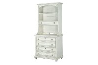 Antique White Lateral File Cabinet and Hutch - Hancock Park