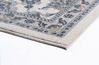 KNS1117 3x8 2 x 7 Runner Cream, Navy & Aqua Area Rug - Kensington