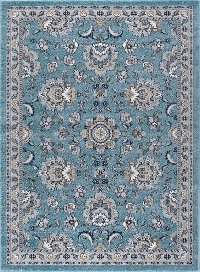 KNS1119 5x8 5 x 7 Medium Aqua, Gray, and Navy Area Rug - Kensington