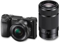 ILCE6000YB Sony a6000 E-mount Digital Camera with 16-50mm and 55-210mm Lenses - Black