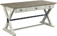 Antique White Contemporary Office Desk - Reclamation Place