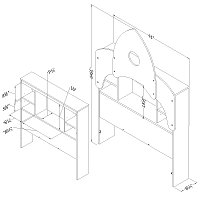 10101 Pure Black Twin Bookcase Headboard - Vito -7