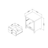 10201 Pure White Nightstand - Little Smileys -3