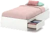 10479 Little Smileys White Twin Mates Bed - South Shore