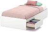 10479 Pure White Twin Mates Bed - Little Smileys