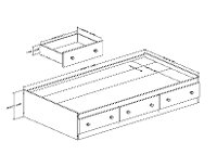 10479 Pure White Twin Mates Bed - Little Smileys -4