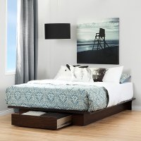 10403 Modern Farmhouse Red-Brown Full-Queen Size Platform Bed - Holland