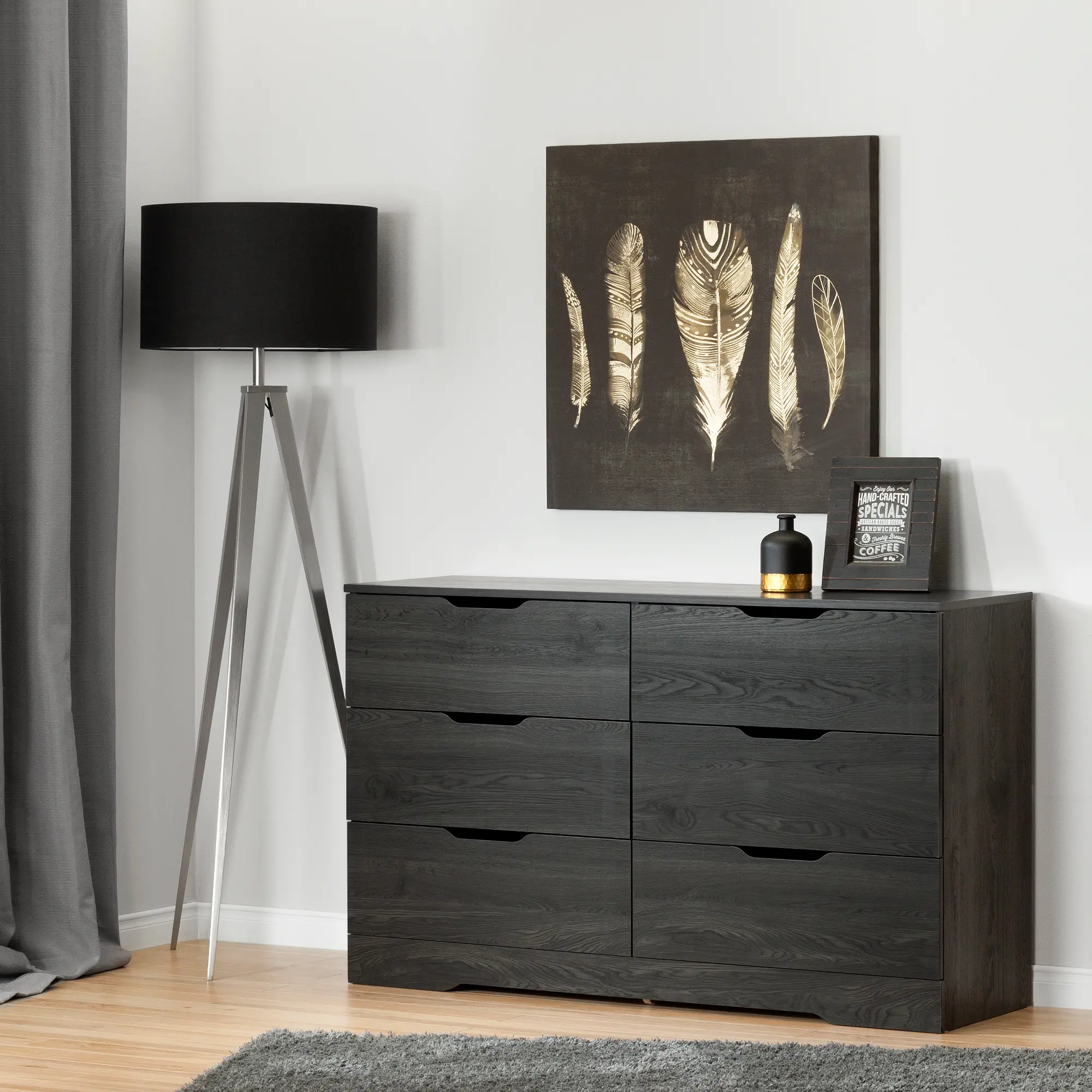 10395 Modern Farmhouse Gray Oak Dresser - Holland-1