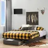 10398 Modern Farmhouse Gray Oak Full-Queen Platform Bed - Holland