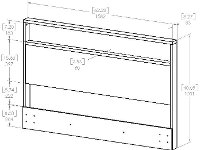 10399 Modern Farmhouse Gray Oak Full-Queen Size Headboard - Holland-4