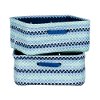100055 Blue Oval Pattern Nightstand Baskets - Storit -2