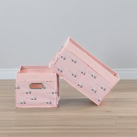 100052 Pink Rabbit Baskets with Pattern 2-Pack - Storit