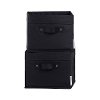 100030 Black Canvas Baskets 2-Pack - Storit -2