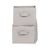 100031 Beige Canvas Baskets, 2 Pack - Storit-2