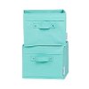 100032 Turquoise Canvas Baskets 2-Pack - Storit -2