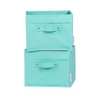 100032 Turquoise Canvas Baskets, 2 Pack - Storit-2