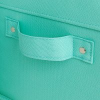 100032 Turquoise Canvas Baskets, 2 Pack - Storit-3