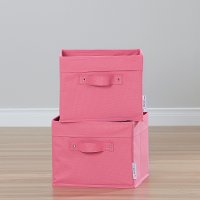 100033 Pink Canvas Baskets, 2 Pack - Storit