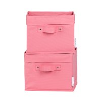 100033 Pink Canvas Baskets, 2 Pack - Storit-2