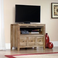 Sauder Rustic Light Oak TV Stand - Dakota Pass