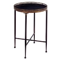 Chic Round Black Accent Table-2
