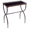 Stunning Rectangular Black X-Leg Accent Table-1