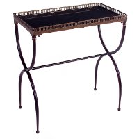 Stunning Rectangular Black X-Leg Accent Table