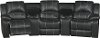 Slate Gray 5 Piece Leather-Match Home Theater Seating - Stern