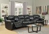 Slate Gray 6 Piece Leather-Match Home Theater Seating - Stern