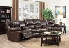 Molasses Brown 6 Piece Leather-Match Home Theater Seating - Stern