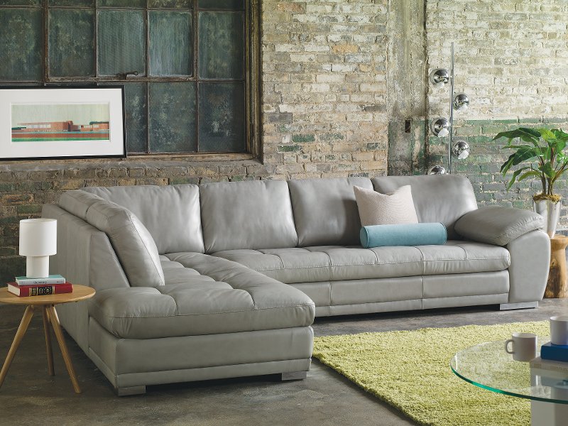 Casual Contemporary 2 Piece Gray Sectional - Miami | RC Willey Furniture Store