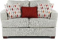 Casual Contemporary Marble Gray Loveseat - Naomi