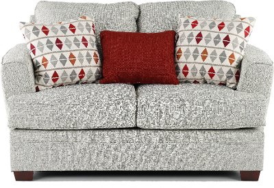 Casual Contemporary Marble Gray Loveseat - Naomi