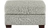 Casual Contemporary Marble Gray Ottoman - Naomi