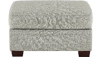 Naomi Casual Contemporary Marble Gray Ottoman