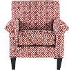 Casual Contemporary Red Diamond Pattern Accent Chair - Naomi