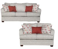 Contemporary Gray 2 Piece Living Room Set - Naomi
