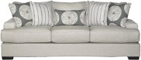 Casual Contemporary Flax Gray Sofa - Raven