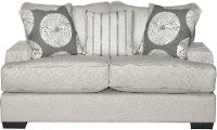 Casual Contemporary Flax Gray Loveseat - Raven