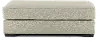 Raven Casual Contemporary Flax Gray Ottoman