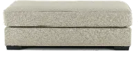 Raven Casual Contemporary Flax Gray Ottoman